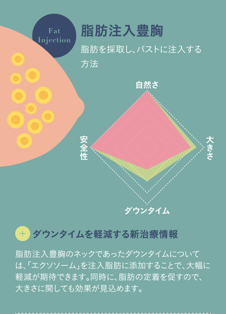 脂肪注入豊胸（脂肪を採取し、バストに注入する方法）