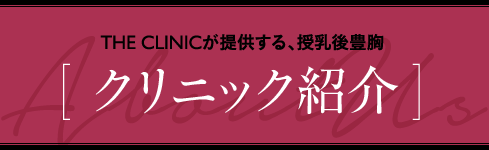 THE CLINICが提供する、授乳後豊胸 [ クリニック紹介 ]