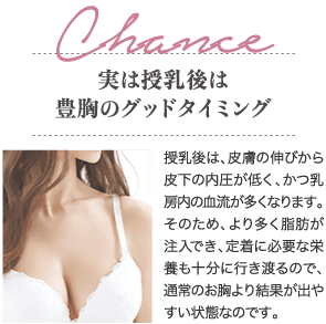 Chance 実は授乳後は豊胸のグッドタイミング