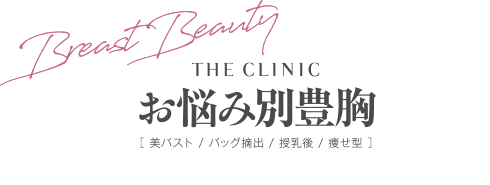 THE CLINIC お悩み別豊胸 [美バスト / バッグ摘出 / 授乳後 / 痩せ型]